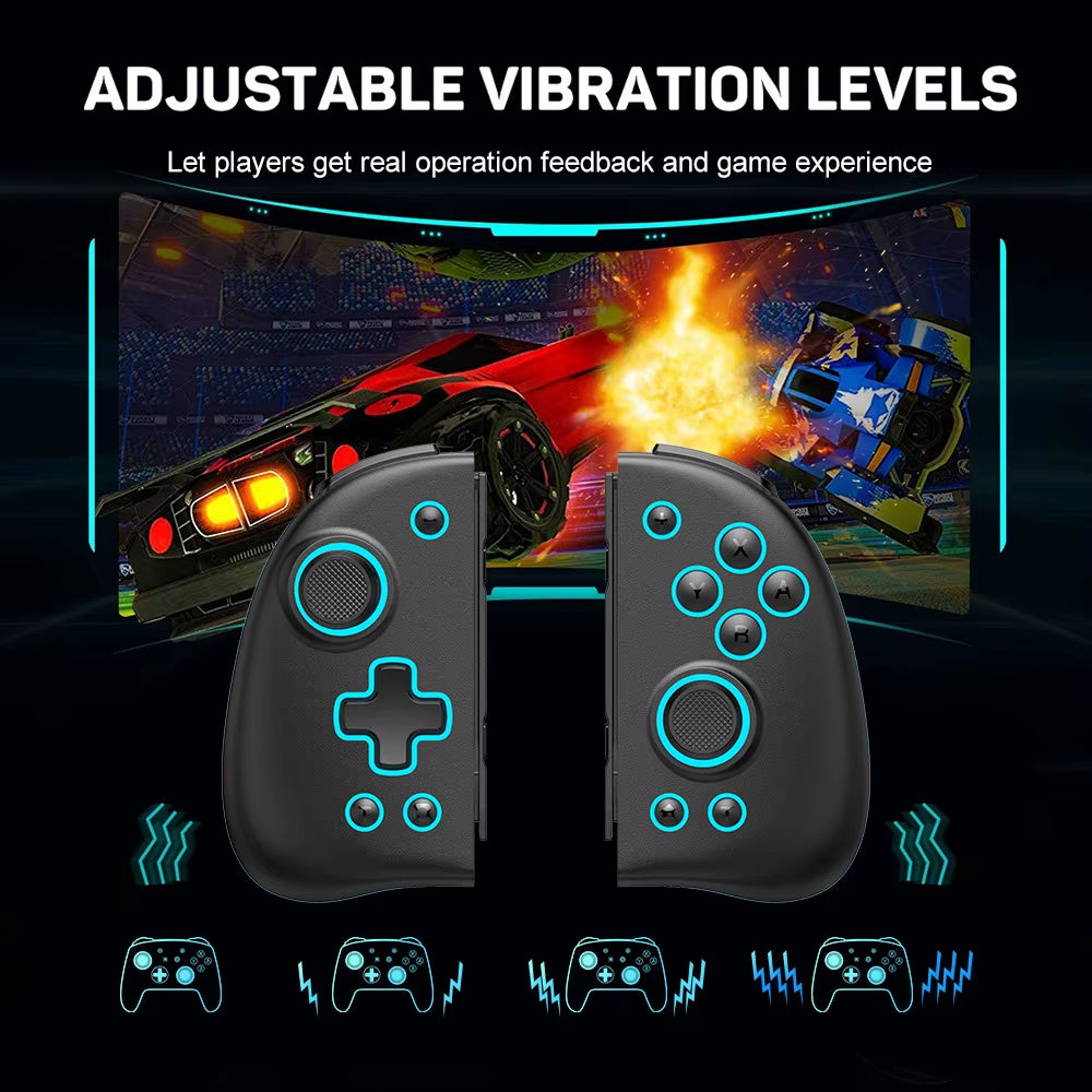 SWITCH Joycon Left and Right Joypad NS Blue-Tooth Joycon Mechanical Key Joypad Game Silicone Controller Mobile Phone Stand