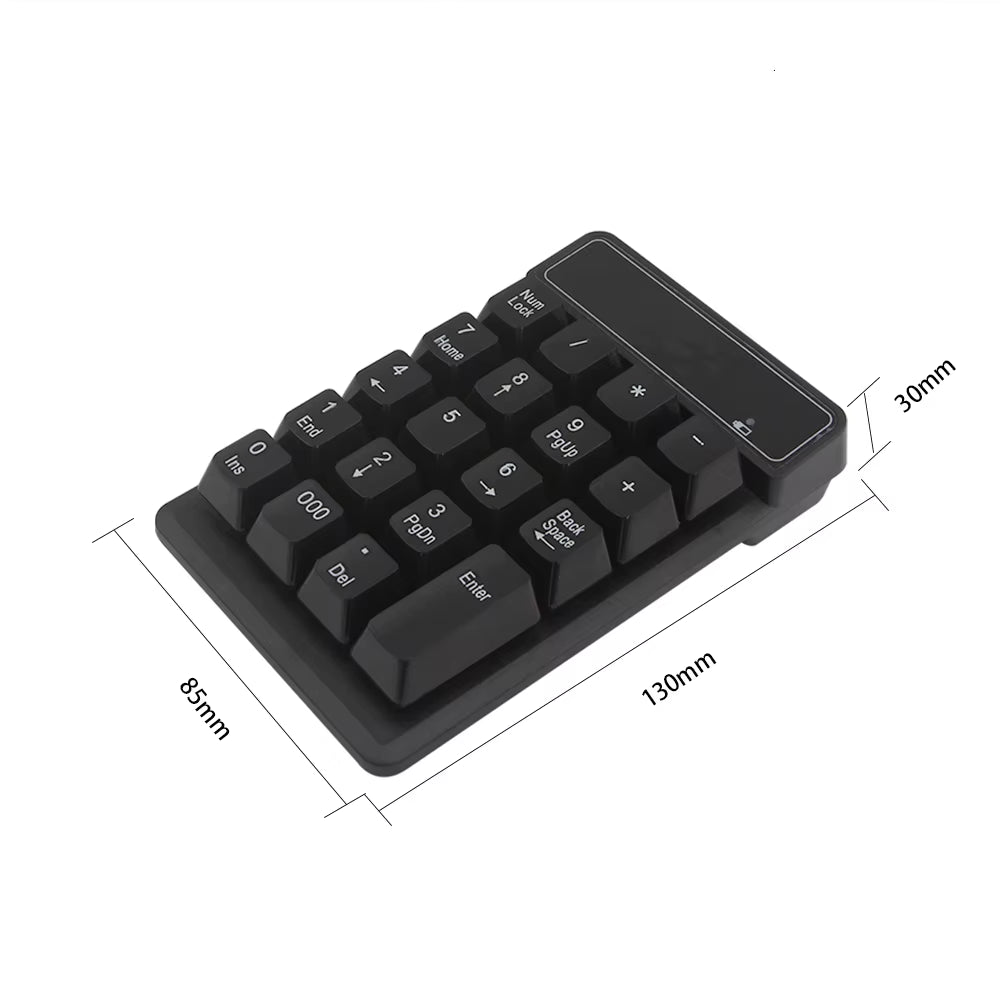 19 Keys USB Mechanical Keyboard Wired Numeric Keypad Mini Number Keycaps Numpad Keyboard for Laptop PC Notebook Accounting