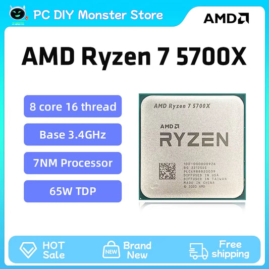 New Ryzen 7 5700X R7 5700X 3.4Ghz 8 Core 16 Thread CPU Processor Am4